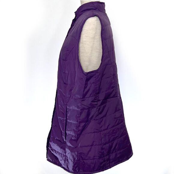 Avenue Plus Purple Quilted Lightweight Vest 14 - Picture 2 of 9